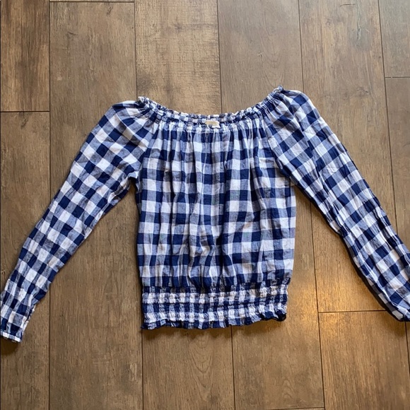 MICHAEL Michael Kors Tops - Michael Kors Plaid Off-Shoulder Top